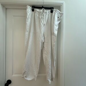 Tommy Hilfiger White Wide Leg Pants